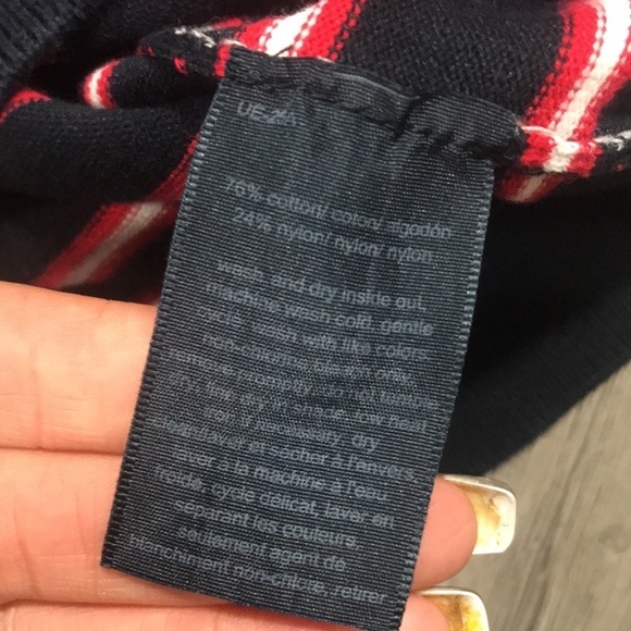 Tommy Hilfiger Red, White, Blue Striped Knit Turtleneck size M - Picture 8 of 10